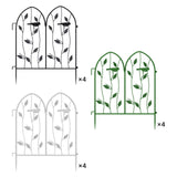 Maxbell 4 Pieces Decorative Garden Fences Landscape for Yard Patio Flower Bed Black