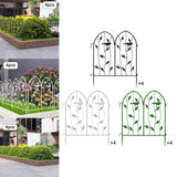 Maxbell 4 Pieces Decorative Garden Fences Landscape for Yard Patio Flower Bed Black