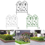 Maxbell 4 Pieces Decorative Garden Fences Landscape for Yard Patio Flower Bed Black
