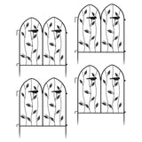 Maxbell 4 Pieces Decorative Garden Fences Landscape for Yard Patio Flower Bed Black