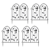 Maxbell 4 Pieces Decorative Garden Fences Landscape for Yard Patio Flower Bed Black