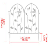 Maxbell 4 Pieces Decorative Garden Fences Landscape for Yard Patio Flower Bed White