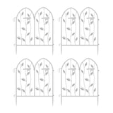 Maxbell 4 Pieces Decorative Garden Fences Landscape for Yard Patio Flower Bed White