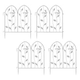 Maxbell 4 Pieces Decorative Garden Fences Landscape for Yard Patio Flower Bed White