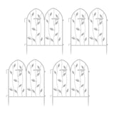 Maxbell 4 Pieces Decorative Garden Fences Landscape for Yard Patio Flower Bed White