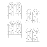 Maxbell 4 Pieces Decorative Garden Fences Landscape for Yard Patio Flower Bed White