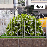 Maxbell 4 Pieces Decorative Garden Fences Landscape for Yard Patio Flower Bed White
