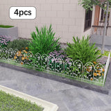 Maxbell 4 Pieces Decorative Garden Fences Landscape for Yard Patio Flower Bed White