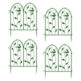 Maxbell 4 Pieces Decorative Garden Fences Landscape for Yard Patio Flower Bed Green