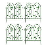 Maxbell 4 Pieces Decorative Garden Fences Landscape for Yard Patio Flower Bed Green