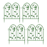 Maxbell 4 Pieces Decorative Garden Fences Landscape for Yard Patio Flower Bed Green