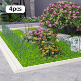 Maxbell 4 Pieces Decorative Garden Fences Landscape for Yard Patio Flower Bed Green