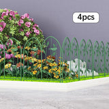 Maxbell 4 Pieces Decorative Garden Fences Landscape for Yard Patio Flower Bed Green