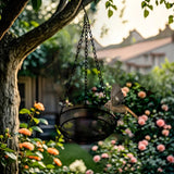 Maxbell Hanging Bird Feeder Mesh Stand Feeding Dish for Outdoor Garden Gift