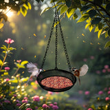 Maxbell Hanging Bird Feeder Mesh Stand Feeding Dish for Outdoor Garden Gift