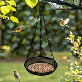 Maxbell Hanging Bird Feeder Mesh Stand Feeding Dish for Outdoor Garden Gift