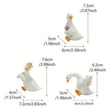 Maxbell 3Pcs Duck Statues Planter Pot Hanger Animal Figurines for Outside Lawn Patio