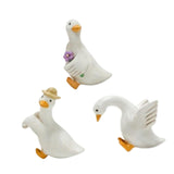 Maxbell 3Pcs Duck Statues Planter Pot Hanger Animal Figurines for Outside Lawn Patio