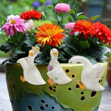 Maxbell 3Pcs Duck Statues Planter Pot Hanger Animal Figurines for Outside Lawn Patio