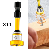 Maxbell Positioning Screwdriver Bits Batch Head for Woodwork Board Metalworking Wall Yellow