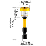 Maxbell Positioning Screwdriver Bits Batch Head for Woodwork Board Metalworking Wall Yellow
