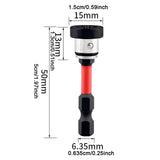 Maxbell Positioning Screwdriver Bits Batch Head for Woodwork Board Metalworking Wall Red