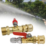 Maxbell High Pressure Washer Ball Valve Kit Multiuse Accessory for Power Washer Hose Style A