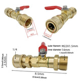 Maxbell High Pressure Washer Ball Valve Kit Multiuse Accessory for Power Washer Hose Style A