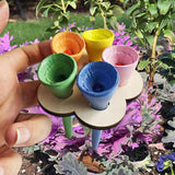 Maxbell Bee Drinking Cup Colorful Yard Garden Decoration Easy to Use Water Dispenser