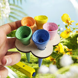 Maxbell Bee Drinking Cup Colorful Yard Garden Decoration Easy to Use Water Dispenser