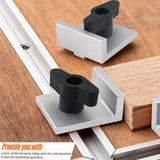 Maxbell 4Pcs Short Stop Kit T Track Stop Block for Jigs Fixtures T Track Woodworking