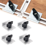 Maxbell 4Pcs Short Stop Kit T Track Stop Block for Jigs Fixtures T Track Woodworking