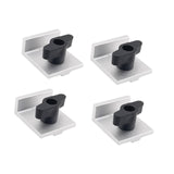 Maxbell 4Pcs Short Stop Kit T Track Stop Block for Jigs Fixtures T Track Woodworking