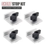 Maxbell 4Pcs Short Stop Kit T Track Stop Block for Jigs Fixtures T Track Woodworking
