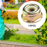 Maxbell 10Pcs Thread Nuts M10x1.25 Gear String Trimmer Portable Trimmer Nuts