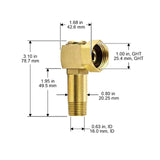 Maxbell Garden Hose Adapter Garden Tool 360 Degree Replacement for Park Home Camping