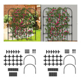 Maxbell Climbing Plants Trellis Sturdy Weather Resistant Space Saving Garden Trellis 90cm height