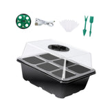 Maxbell Seed Starter Tray Plant Tray Plant Growing Tray for Seedling Fruit Vegetable Black