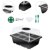 Maxbell Seed Starter Tray Plant Tray Plant Growing Tray for Seedling Fruit Vegetable Black