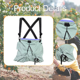 Maxbell Fruit Picking Bag Pouch Canvas Garden Storage Pouch for Orchard Outdoor Pear blue gray