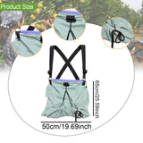 Maxbell Fruit Picking Bag Pouch Canvas Garden Storage Pouch for Orchard Outdoor Pear blue gray