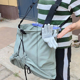 Maxbell Fruit Picking Bag Pouch Canvas Garden Storage Pouch for Orchard Outdoor Pear blue gray
