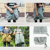 Maxbell Fruit Picking Bag Pouch Canvas Garden Storage Pouch for Orchard Outdoor Pear blue gray