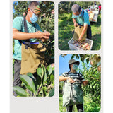 Maxbell Fruit Picking Bag Pouch Canvas Garden Storage Pouch for Orchard Outdoor Pear blue gray