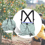 Maxbell Fruit Picking Bag Pouch Canvas Garden Storage Pouch for Orchard Outdoor Pear blue gray