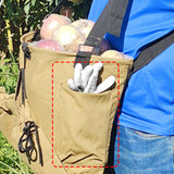 Maxbell Fruit Picking Bag Pouch Canvas Garden Storage Pouch for Orchard Outdoor Pear khaki