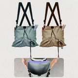 Maxbell Fruit Picking Bag Pouch Canvas Garden Storage Pouch for Orchard Outdoor Pear khaki and blue gray