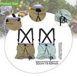 Maxbell Fruit Picking Bag Pouch Canvas Garden Storage Pouch for Orchard Outdoor Pear khaki and blue gray