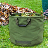 Maxbell Garden Leaf Storage Bag with Handles for Outdoor Leaves Grass Clippings Pool Green