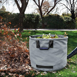 Maxbell Garden Leaf Storage Bag with Handles for Outdoor Leaves Grass Clippings Pool Gray